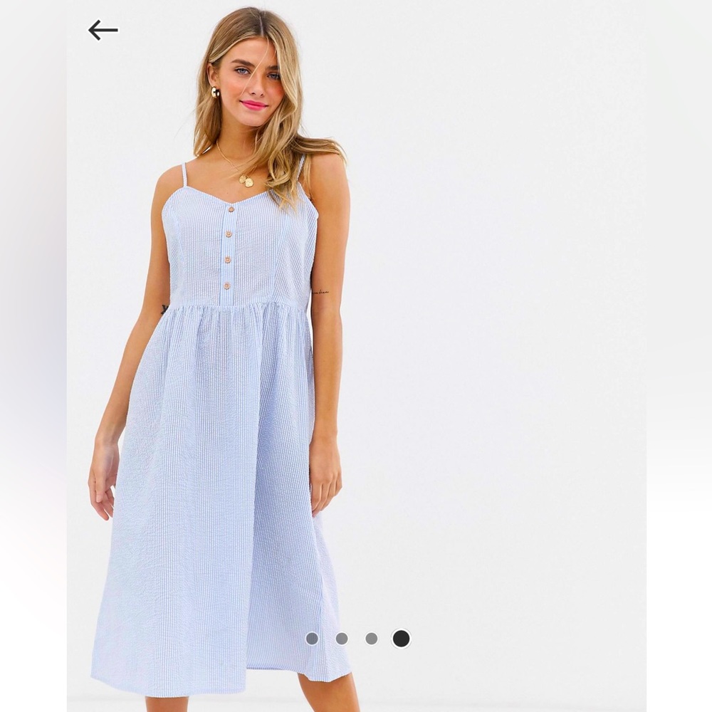 JDY stripe cami midi dress